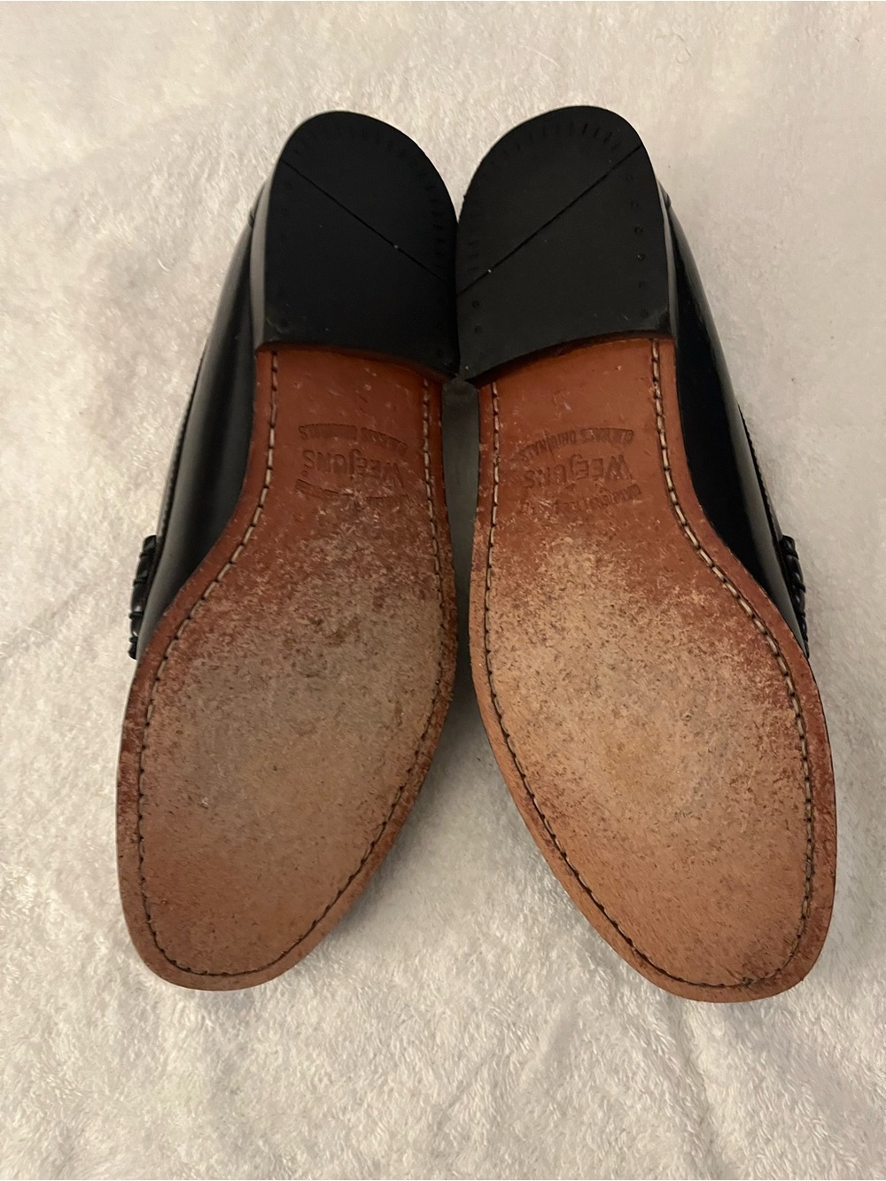G.H. Bass & Co. Black and White Penny Loafers - Picture 3 of 4